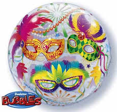 Masquerade Single Bubble 22 inch Qualatex
