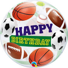Sports Happy Birthday Bubble 22 inch Qualatex
