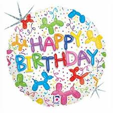 Happy Birthday Dogs Holographic 18 inch Qualatex