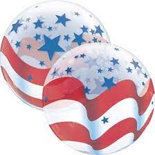 Stars and Stripes Single Bubble 22 inch Qualatex