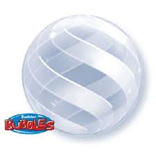 Swirls clear DECO Bubble 20 inch Qualatex