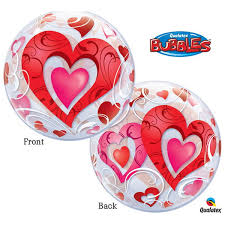 Swirly Heart Bubble 22 inch Qualatex