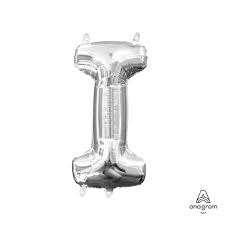 Letter I Silver - Air Filled Mini 16 inch - Anagram
