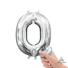 Letter Q Silver - Air Filled Mini 16 inch - Anagram