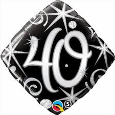 Age 40 Diamond 18 inch Qualatex