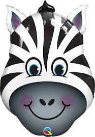 Zan Zebra head 32 inch Qualatex