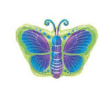 Butterfly foil - purple, blue, lime 18 inch Anagram