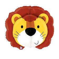 Dimensionals 3D Lion balloon 27 inch Betallic