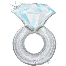 Wedding Ring Platinum 31 inch Holographic Betallic