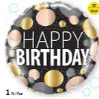 Qualatex 18 inch foil balloon - Dots Metallic