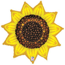 Supershape Sunflower foil flower - 42 inch Betallic