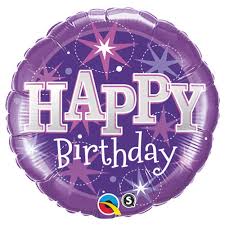 Qualatex 18 inch Purple Birthday