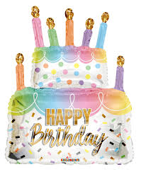 Kaleidoscope 36inch Happy Birthday Pastel Cake