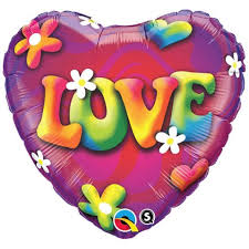 Love Heart Daisies 18 inch Qualatex