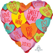 Heart with messages 18 inch Anagram