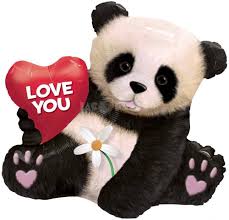 Love You Panda Bear 34 inch Qualatex