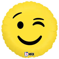 Wink Emoji 45 cm 18 inch Betallic