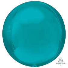 Turquoise Orbz Foil Plain 16 inch 41 cm Anagram