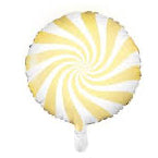 Yellow Candy swirl Pastel foil 18 inch - Party Deco