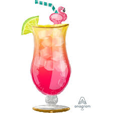 Cocktail Flamingo straw Drink 41 inch Anagram