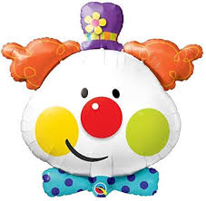 Cute clown head 36 inch Qualatex