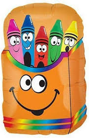 Crayon Smiley Box 28 inch Betallic
