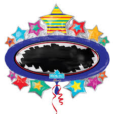Bright Star Blackboard Marquee SuperShape Write-On Foil Balloons 31" Anagram