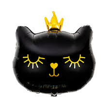 Cat Head Black and Gold 30 inch -Party Deco