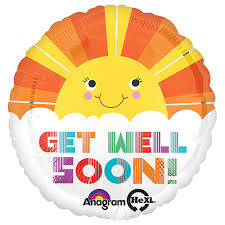 Get well soon Sun 18 inch Anagram