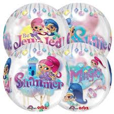 Orbz Shimmer and Shine see through 16 inch Anagram