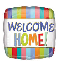 Welcome Home Stripes square 17 inch Anagram