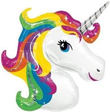 Rainbow Unicorn head 33 inch Anagram
