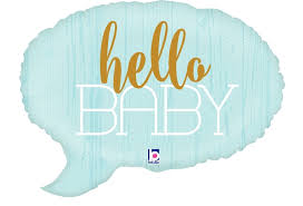 Hello Baby Blue 24 inch Betallic
