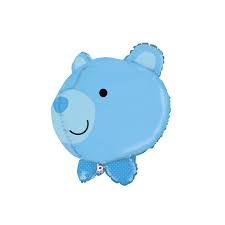 Blue Boy Bear Dimensionals Head 3d 27 inch Betallic