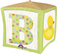 Baby letter clock cubez 15 inch Anagram