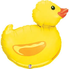 Rubber Ducky Duck 29 inch Betallic