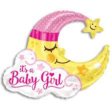 Baby Girl Moon 36 inch (5 in package) -Convergram