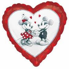 Mickey Minnie retro Heart Holographic 18 inch Anagram