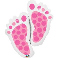 Pink Baby Feet Girl 35 inch Qualatex