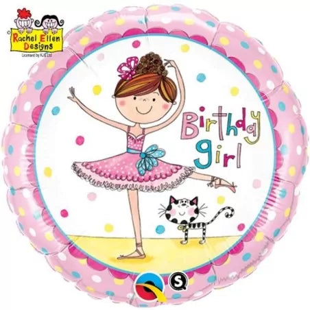 Qualatex 18 inch Birthday Girl Ballerina