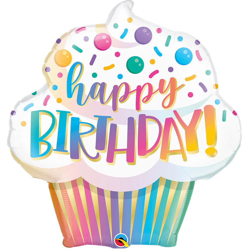 Birthday Supershape cupcake 31 inch- Qualatex