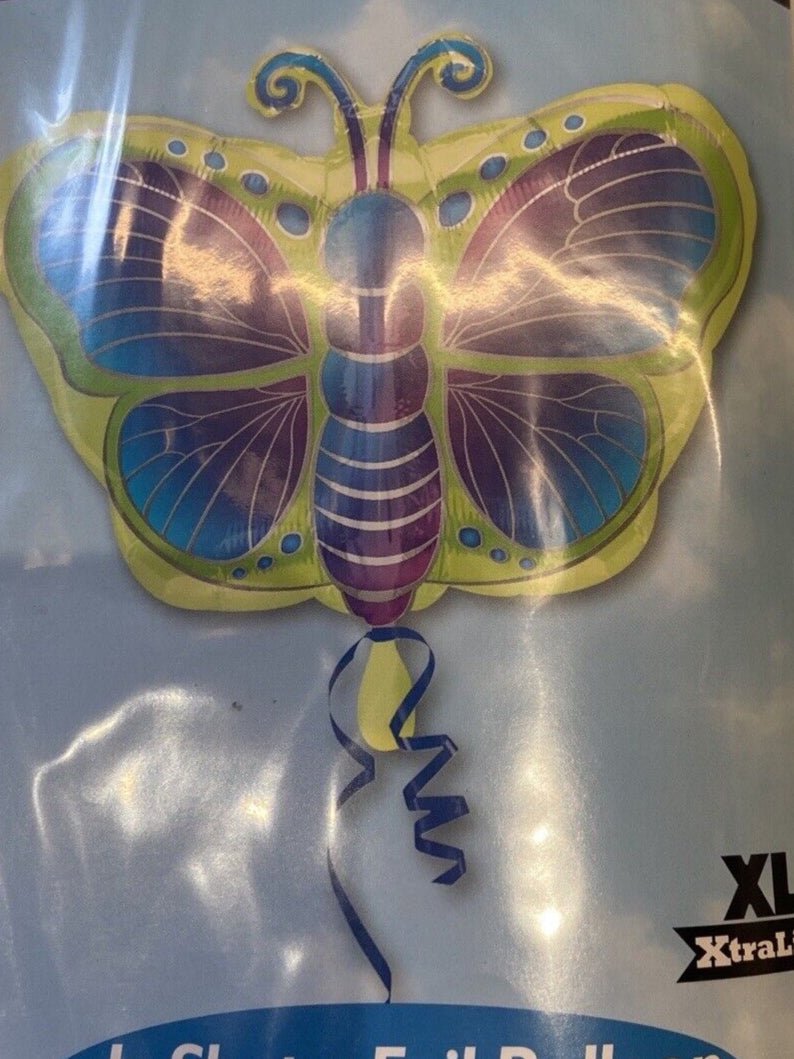 Butterfly foil - purple, blue, lime 18 inch Anagram