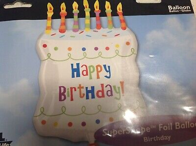 Anagram SUPERSHAPE Birthday cake white with candles