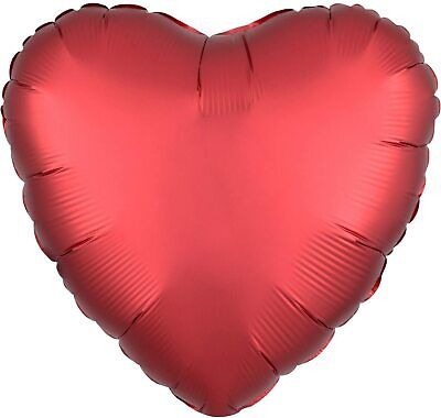 SATIN LUXE Heart Sangria 18 inch Anagram