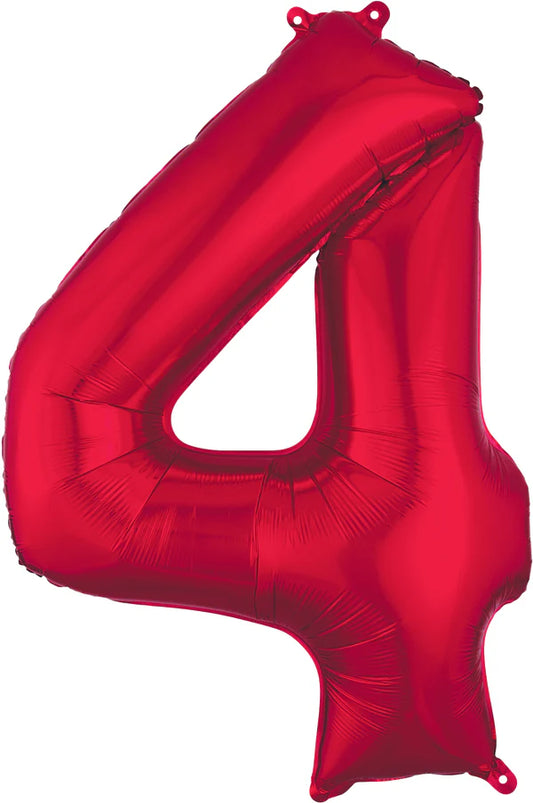 Number 4 - Red  -34 inch Anagram