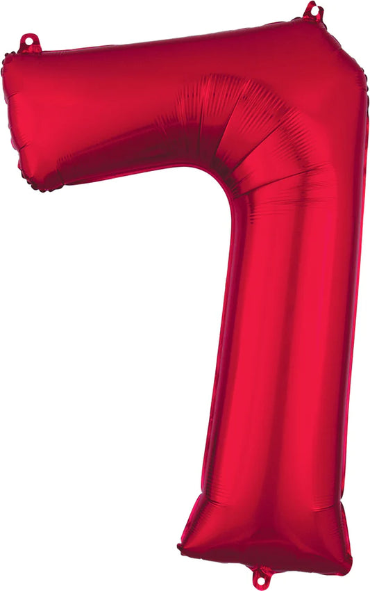 Number 7 - Red  -34 inch Anagram