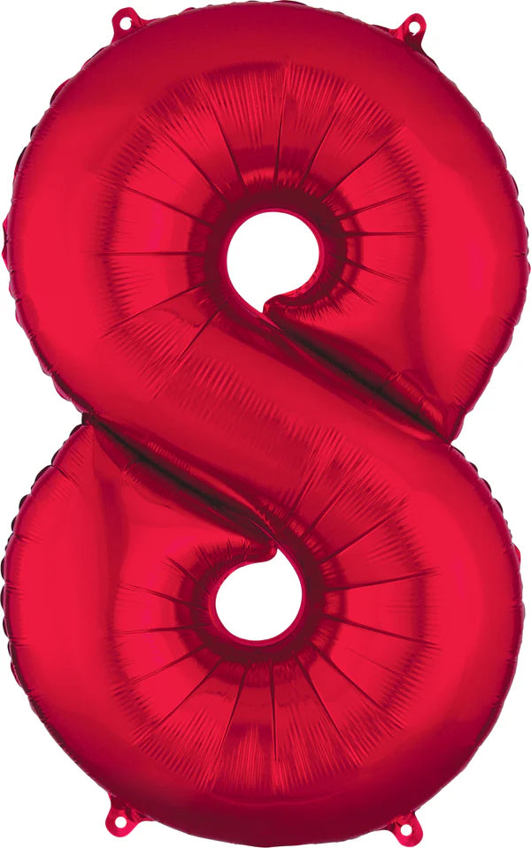 Number 8 - Red  -34 inch Anagram