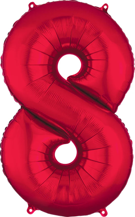Number 8 - Red  -34 inch Anagram