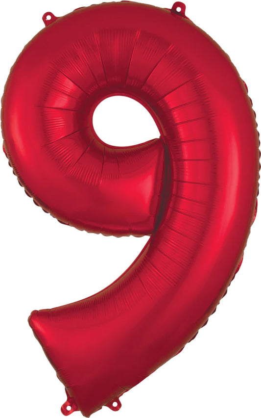 Number 9 - Red  -34 inch Anagram