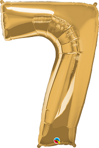 Number 7- Gold -34 inch Qualatex